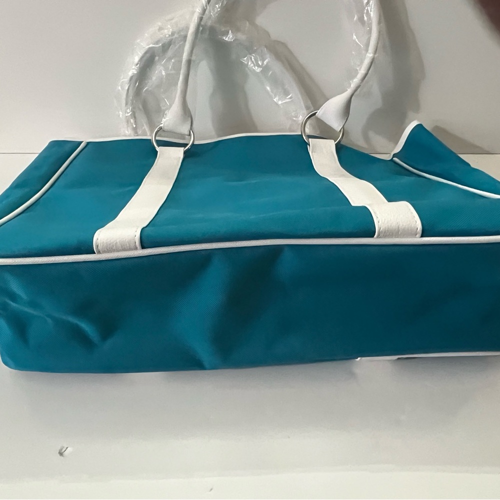 Lancome (Paris) Tote Bag Turquoise Blue Beach Cruise Travel Casual Vacation - Picture 6 of 9